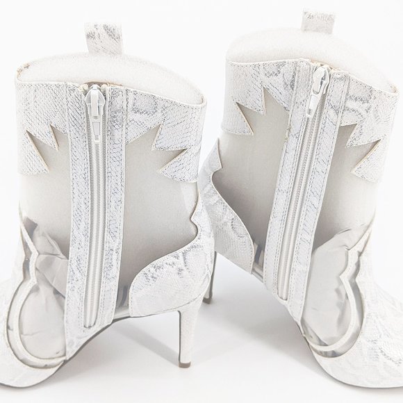 Betsey Johnson Lunas Snake Print Western Boots 7M - Picture 8 of 11